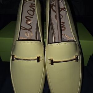 Sam Edelman Lemon Loafers with Gold Detail